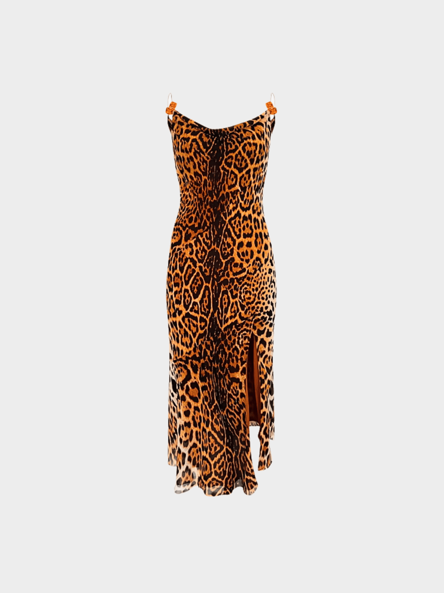Christian Dior FW 2004 Cheetah Print Silk Dress