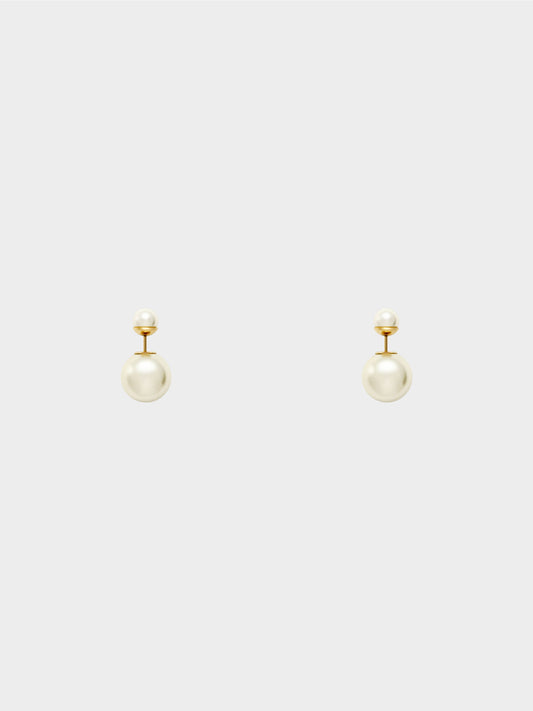 Christian Dior 2010s Tribales Faux Pearl Earrings