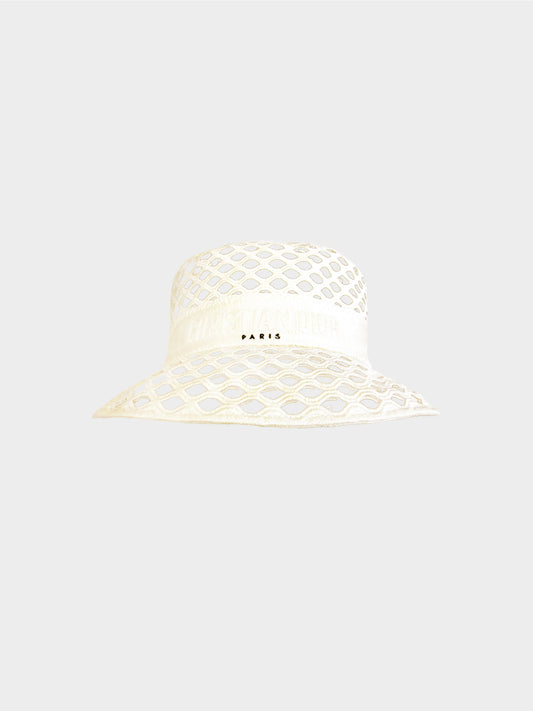 Christian Dior 2010s Embroidered Mesh Hat