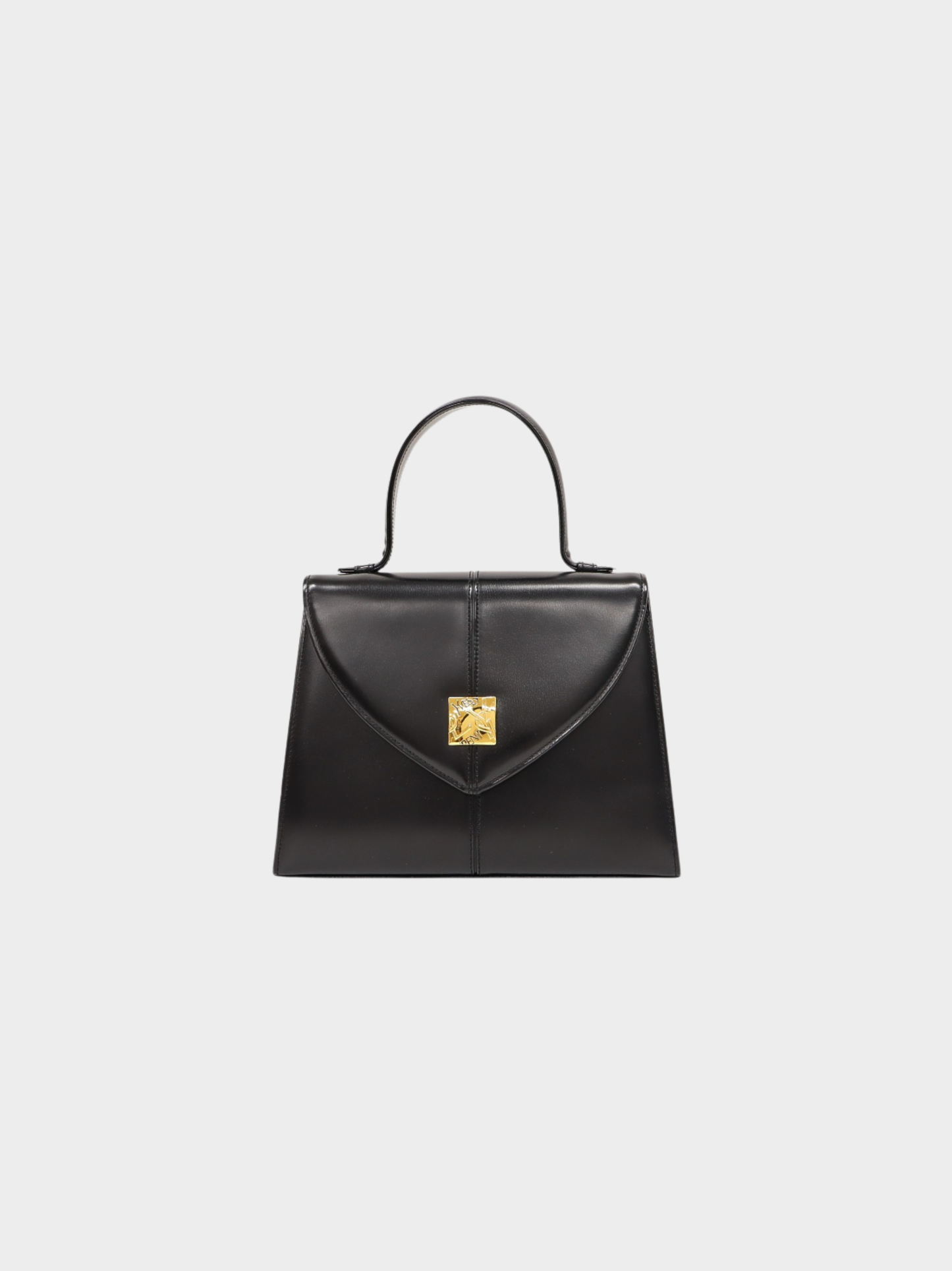 Yves Saint Laurent 2000s Black Leather Logo Hardware Handbag