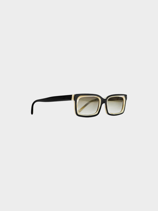 Prada SS 2001 Rare Bi-color Black and Beige Sunglasses