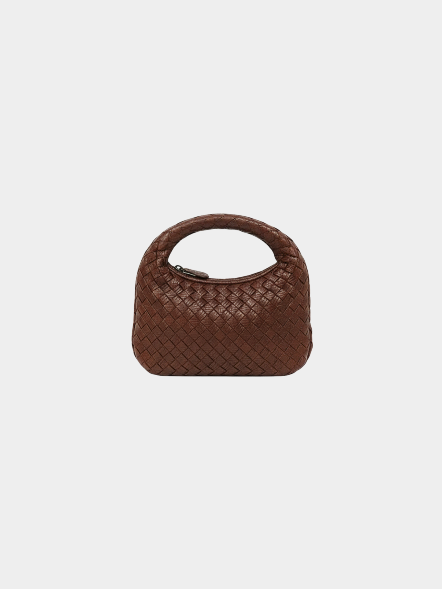 Bottega Veneta 2000s Brown Intrecciato Leather Mini Handbag