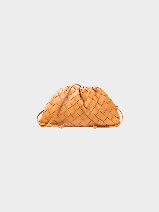 Bottega Veneta 2010s The Mini Pouch Caramel Nappa Intrecciato Crossbody