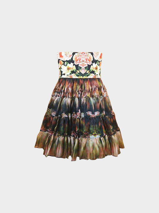 Jean Paul Gaultier 2000s All-over Floral Print Silk Skirt