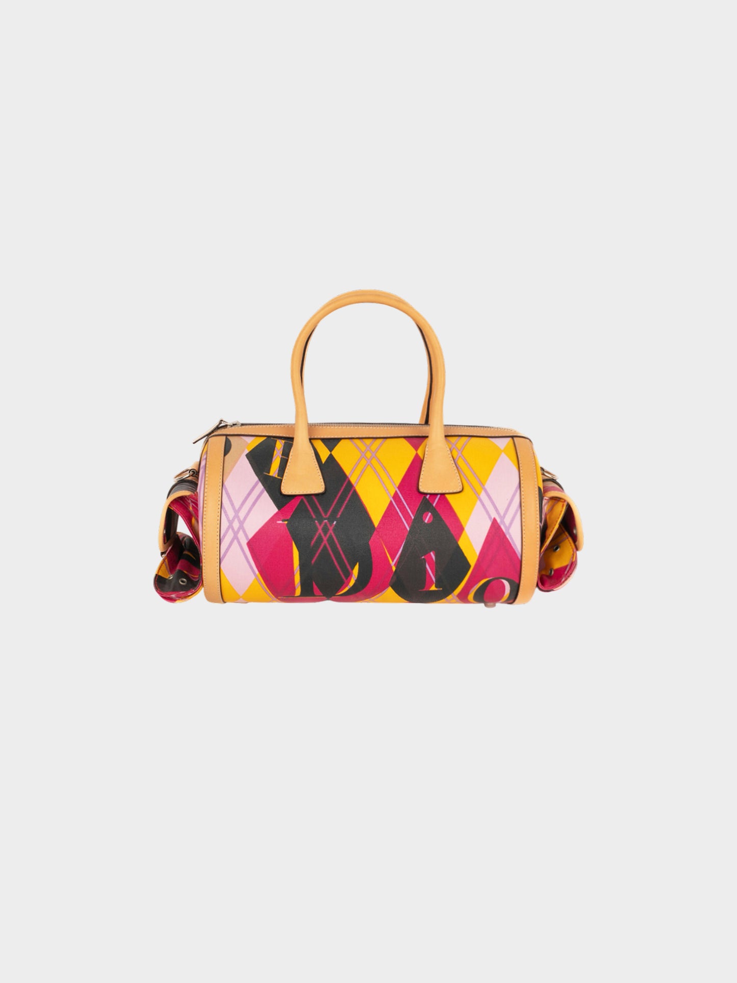 Christian Dior FW 2004 Golf Collection Harlequin 'Boston Bowling' Bag