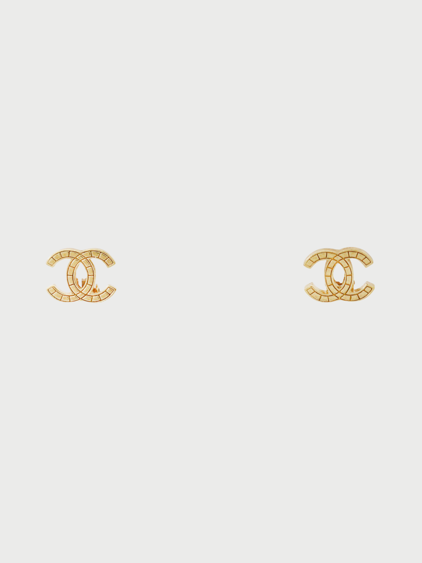 Chanel 2003 Gold Plated Metal COCO Earrings