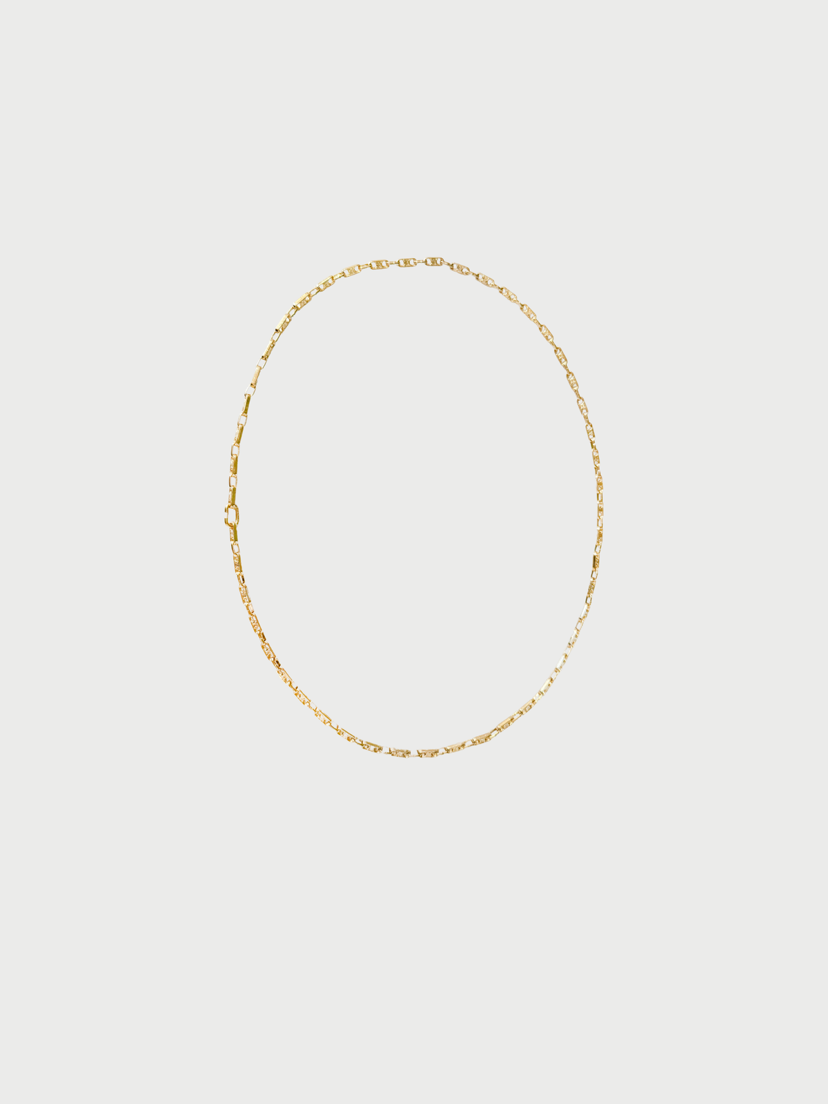 Celine 1990s Gold Triomphe Macadam Link Necklace