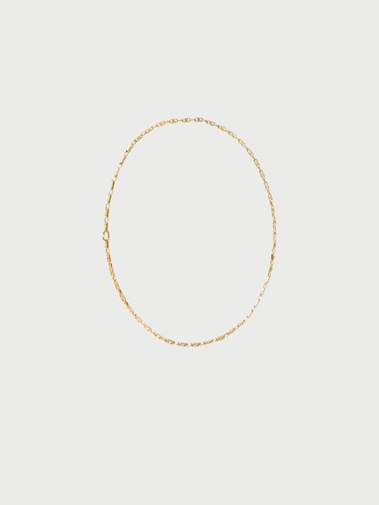 Celine 1990s Gold Triomphe Macadam Link Necklace