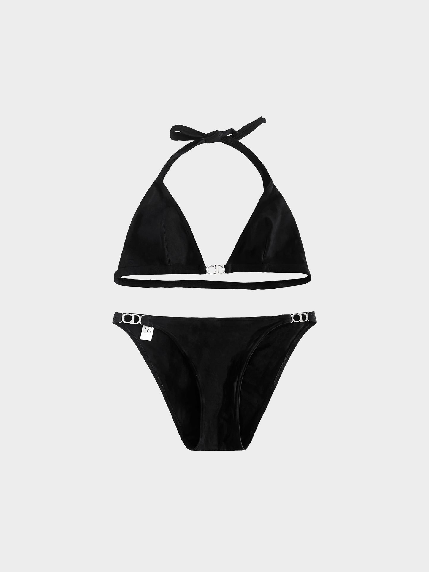 Christian Dior by John Galliano 2000s Black CD Two-piece Swimsuit