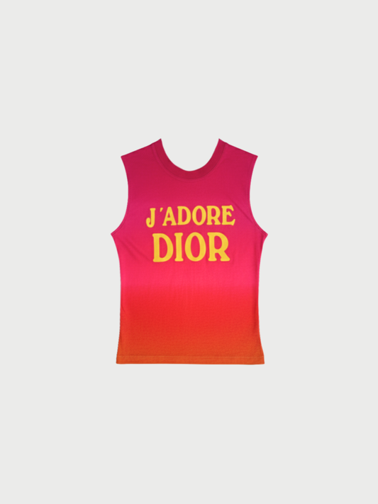 Christian Dior 2000s Pink Cotton J’Adore Tank Top