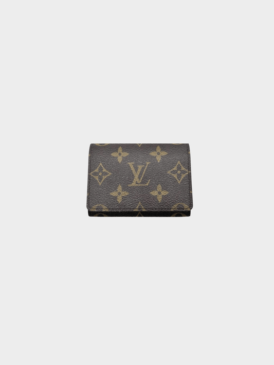 Louis Vuitton 1990s Brown Monogram Canvas Card Holder