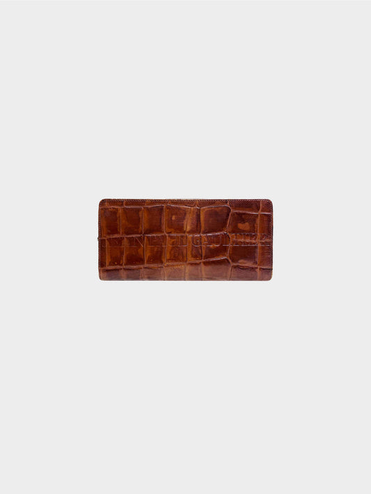 Jean Paul Gaultier 2000s Crocodile Embossed Clutch Bag