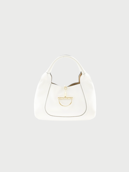 Gucci 2004 White Calfskin Softbit Small Handbag
