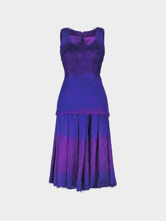 Balenciaga 1993 Purple Mohair Ensemble