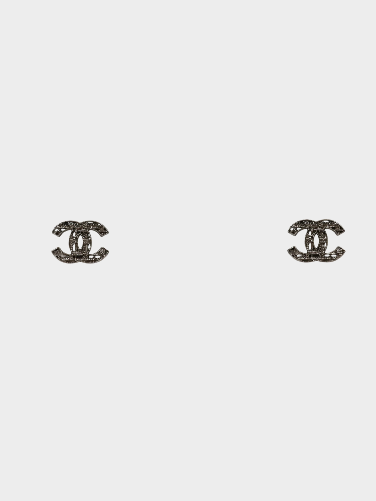 Chanel 2014 Silver Coco Earrings