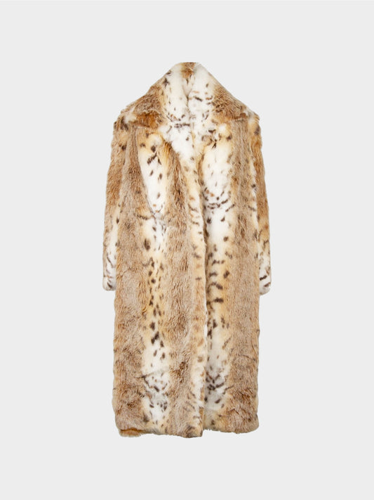 Vivienne Westwood Couture 1990s Leopard Faux Fur Coat