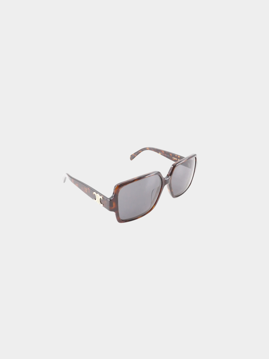 Celine 2020s Brown Plastic Triomphe Sunglasses