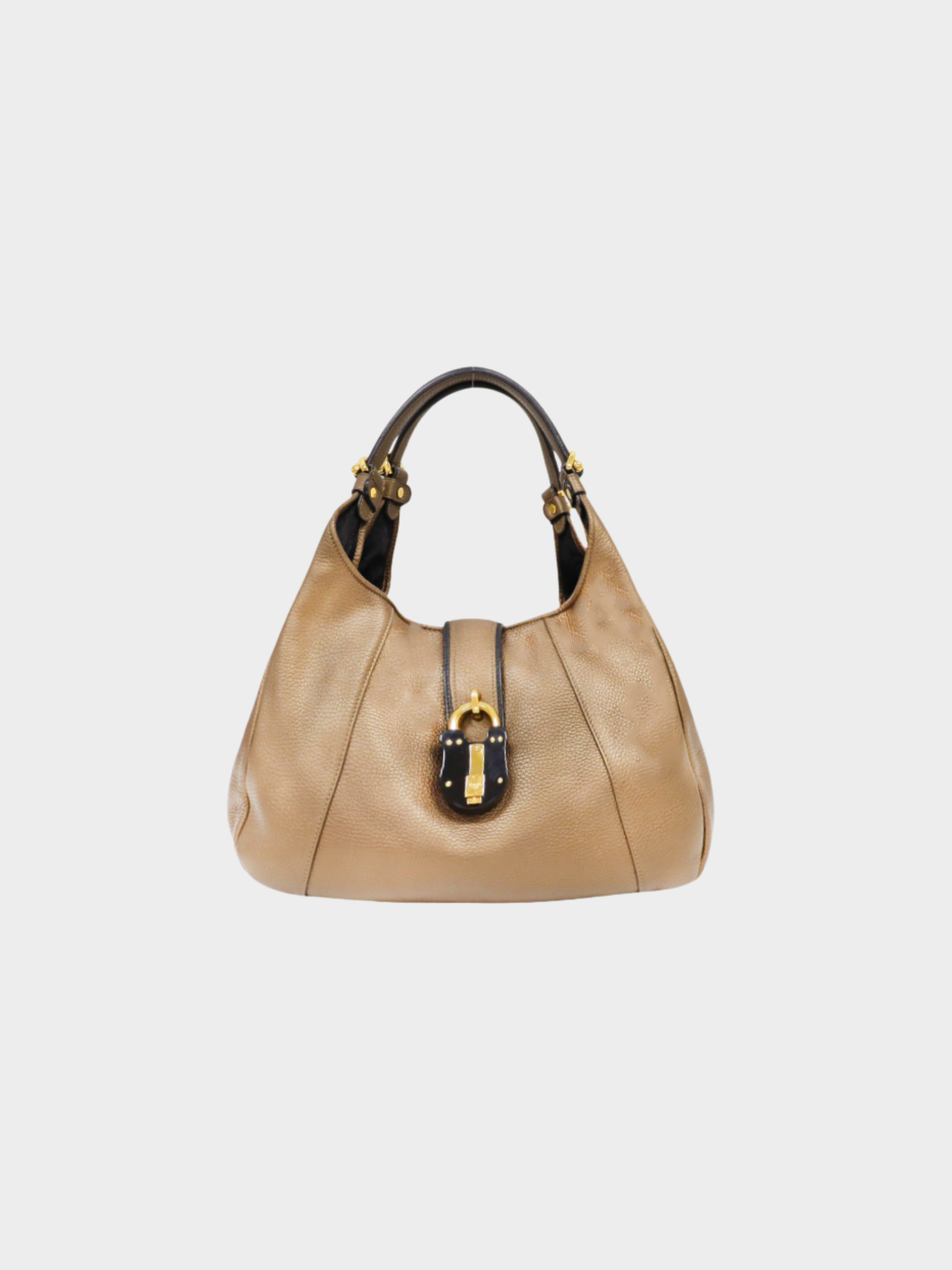 Loewe 2000s Bronze Leather Calle Hobo Bag