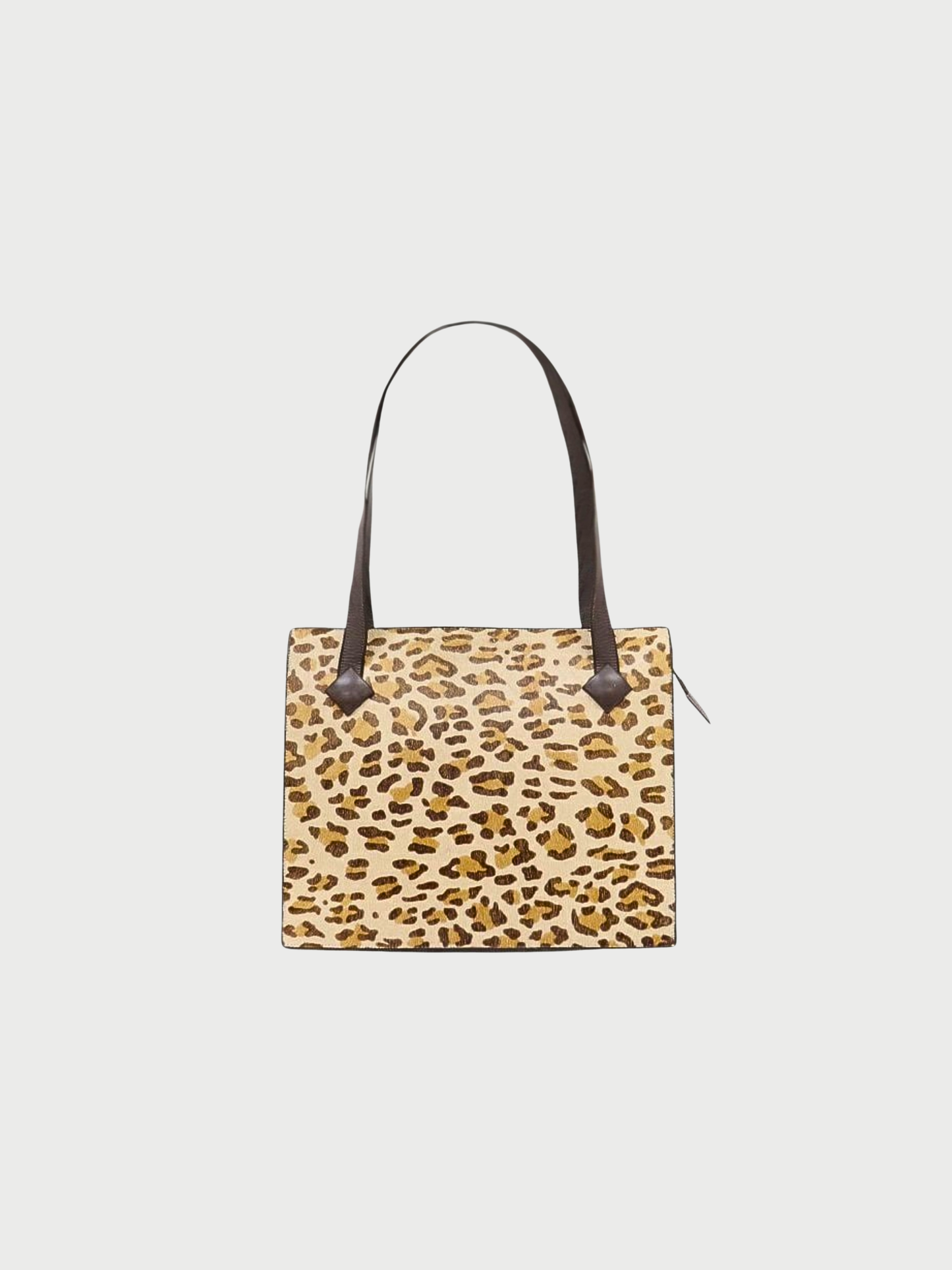 Balenciaga 2000s Beige Brown Leopard Haircalf Tote Bag