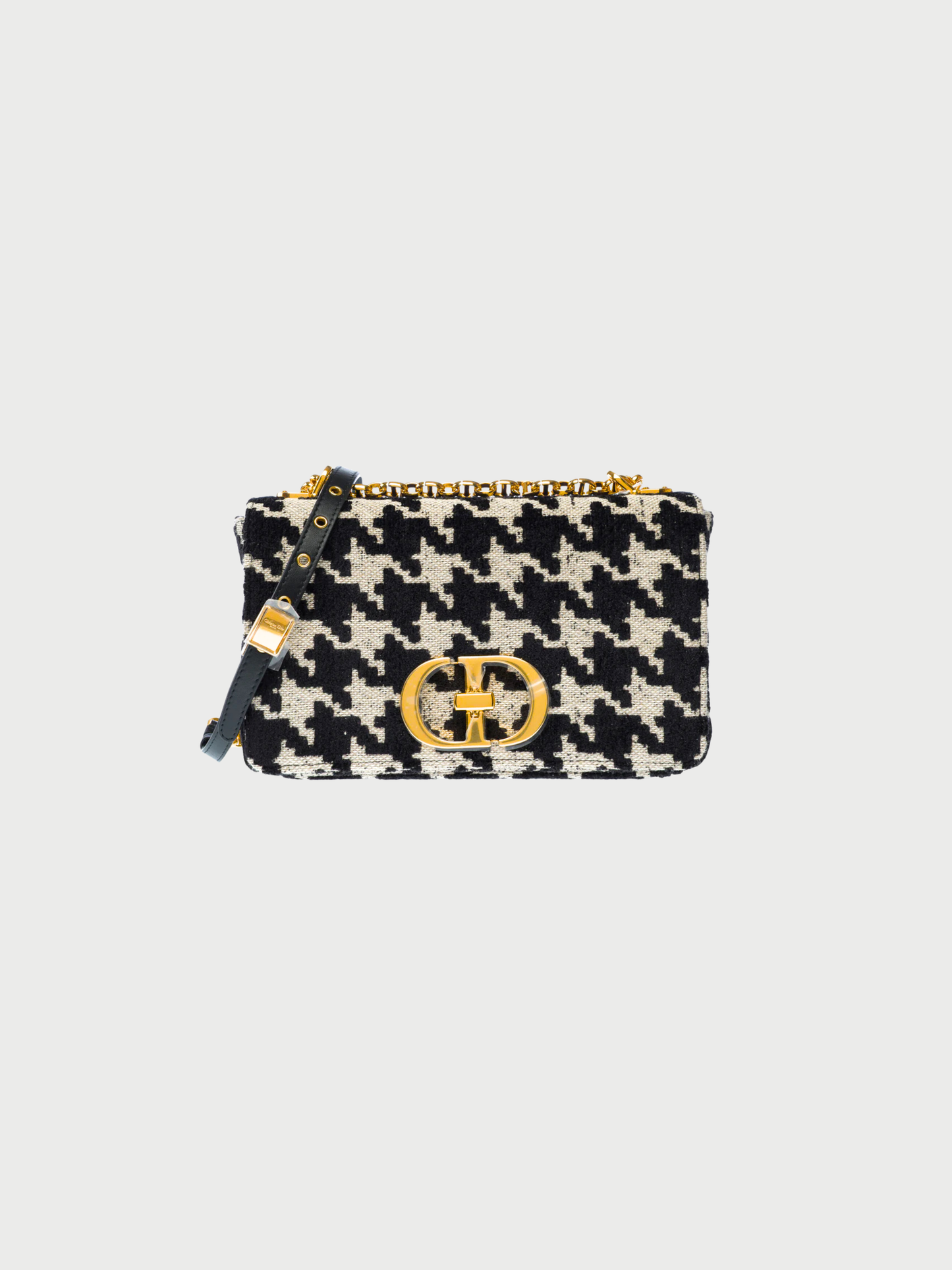 Christian Dior 2020s Black Tweed Dior Caro Shoulder Bag