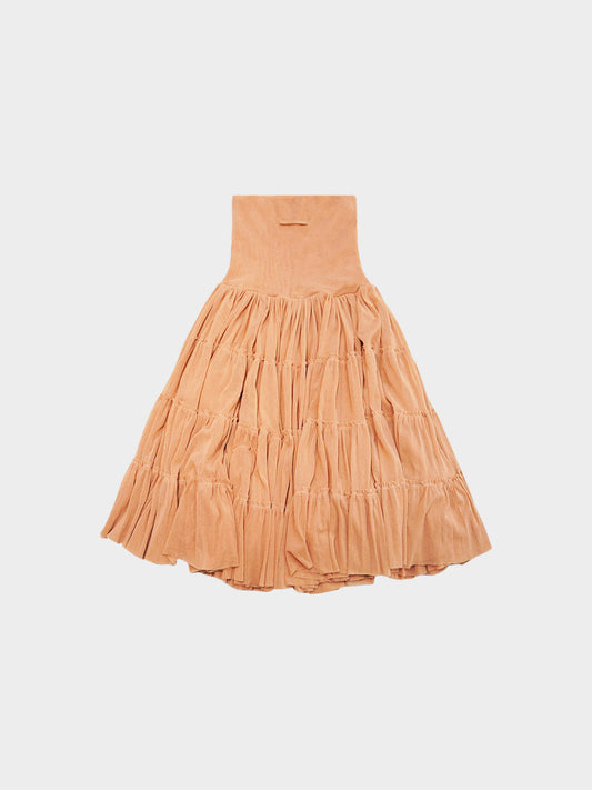 Jean Paul Gaultier 1990s-2000s Rare Soleil Ruffled Mesh Skirt