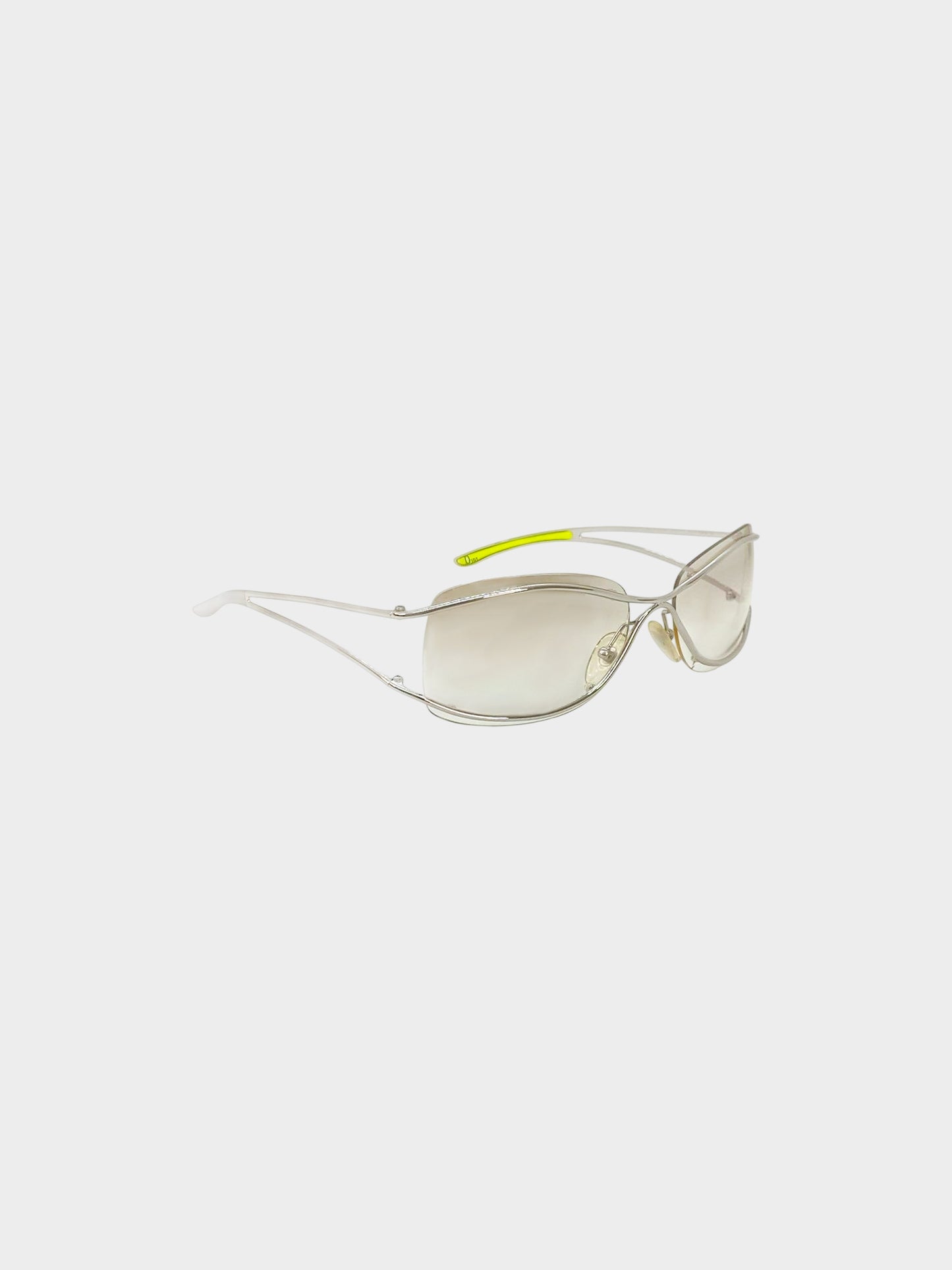 Christian Dior Fall 2000 Silver Dior Neon Wrap Sunglasses