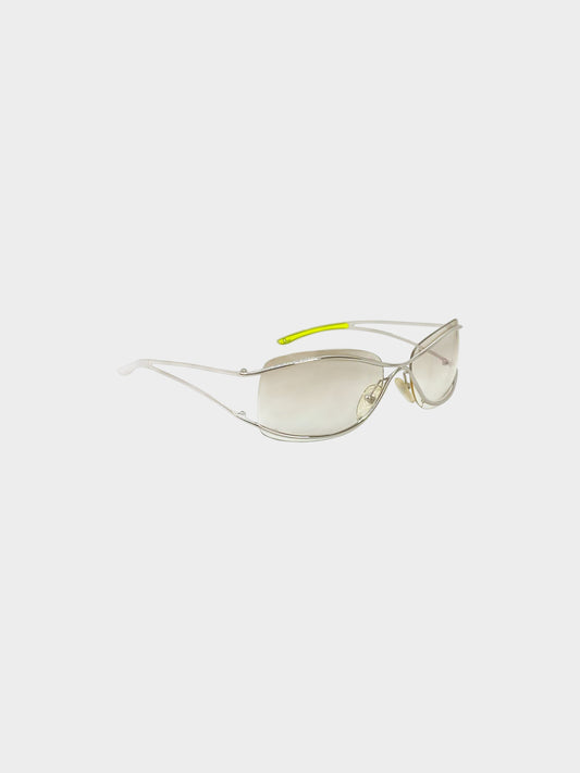 Christian Dior Fall 2000 Silver Dior Neon Wrap Sunglasses