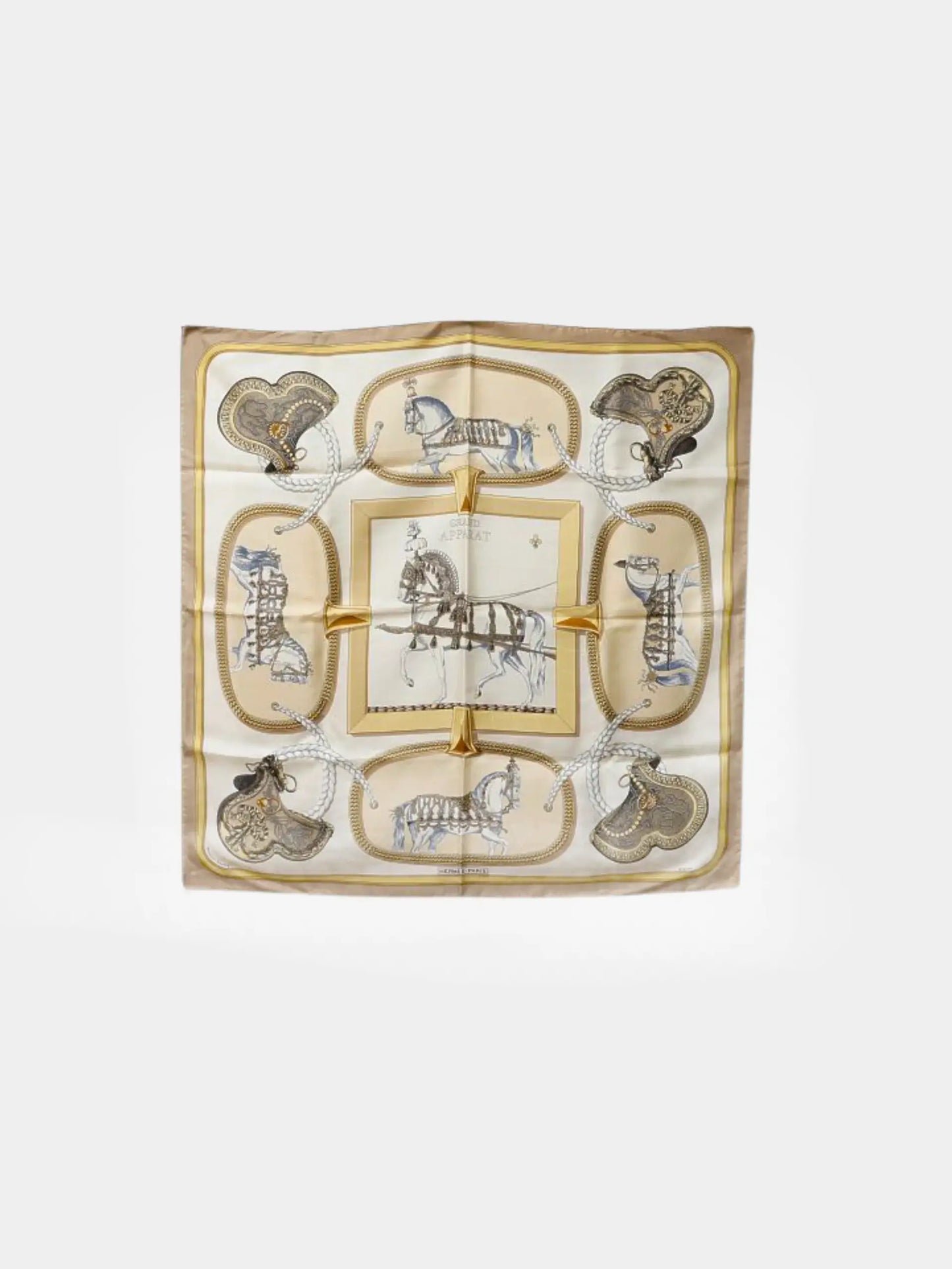 Hermès 2000s Multicolor Silk Carré 90 Scarf