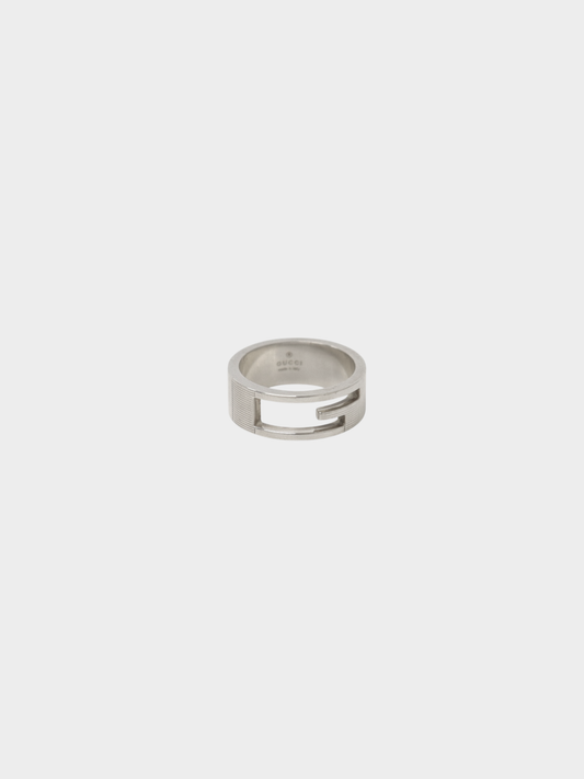 Gucci 2000s Silver 925 Cut-Out Ring