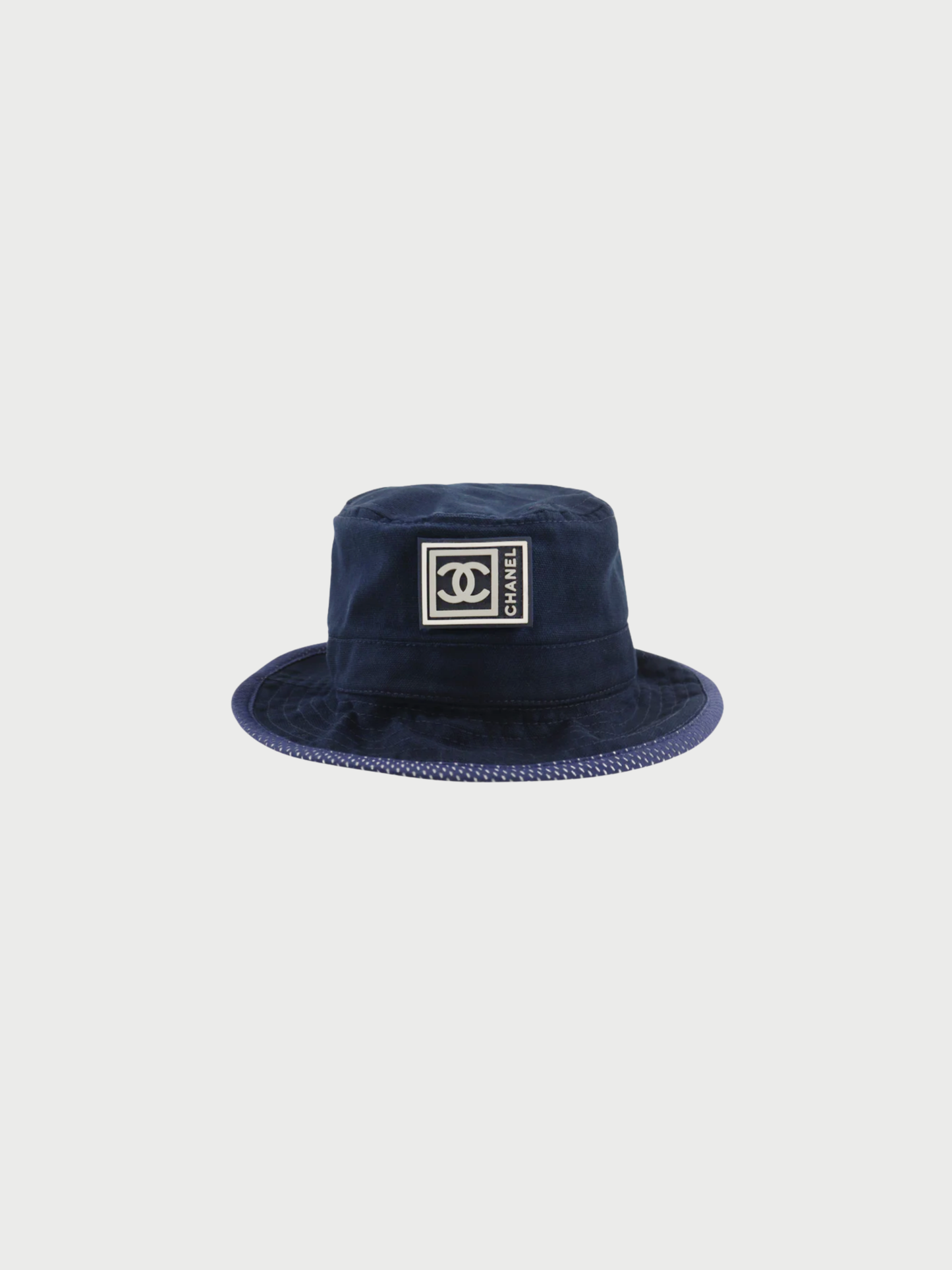 Chanel 2000s Navy Cotton COCO Mark Sports Line Hat