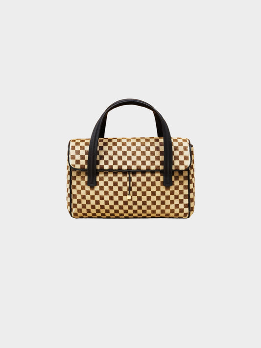 Louis Vuitton 2009 Damier Sauvage Lionne Pony Hair Handbag