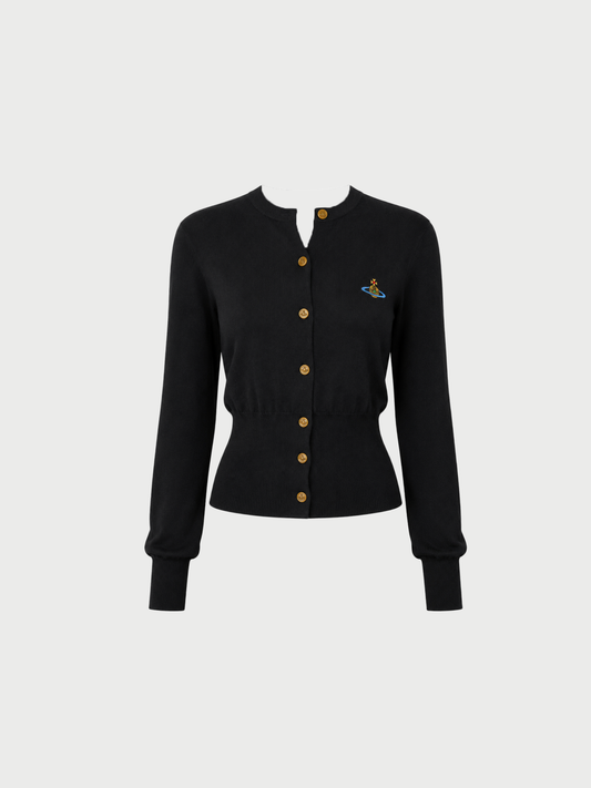 Vivienne Westwood 2000s Black Cotton Knit Cardigan