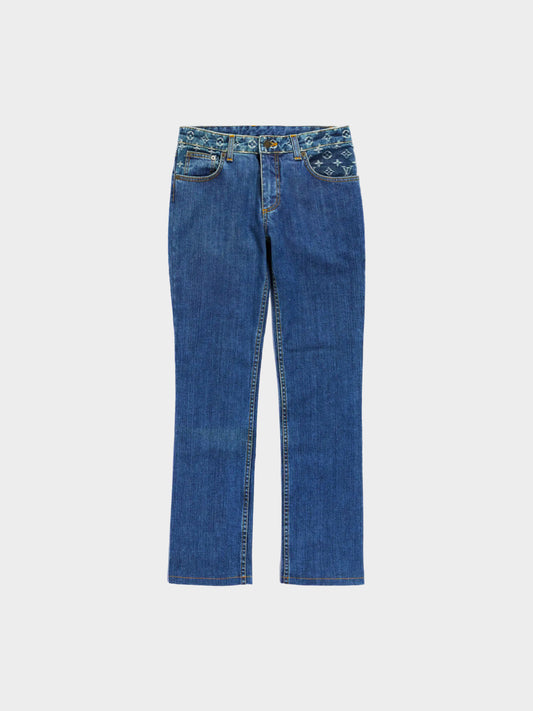 Louis Vuitton by Marc Jacobs Cruise 2006 Blue Denim Monogram Jeans