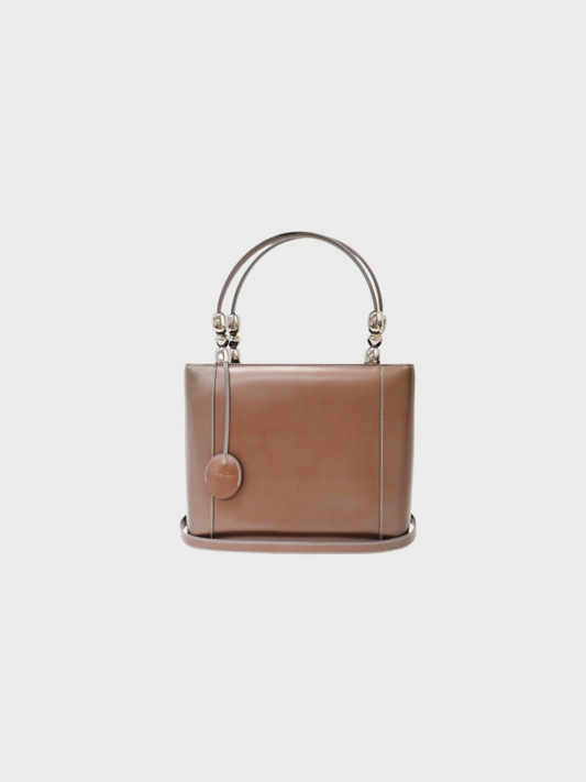 Christian Dior 2000s Brown Leather Malice Pearl 2Way Bag