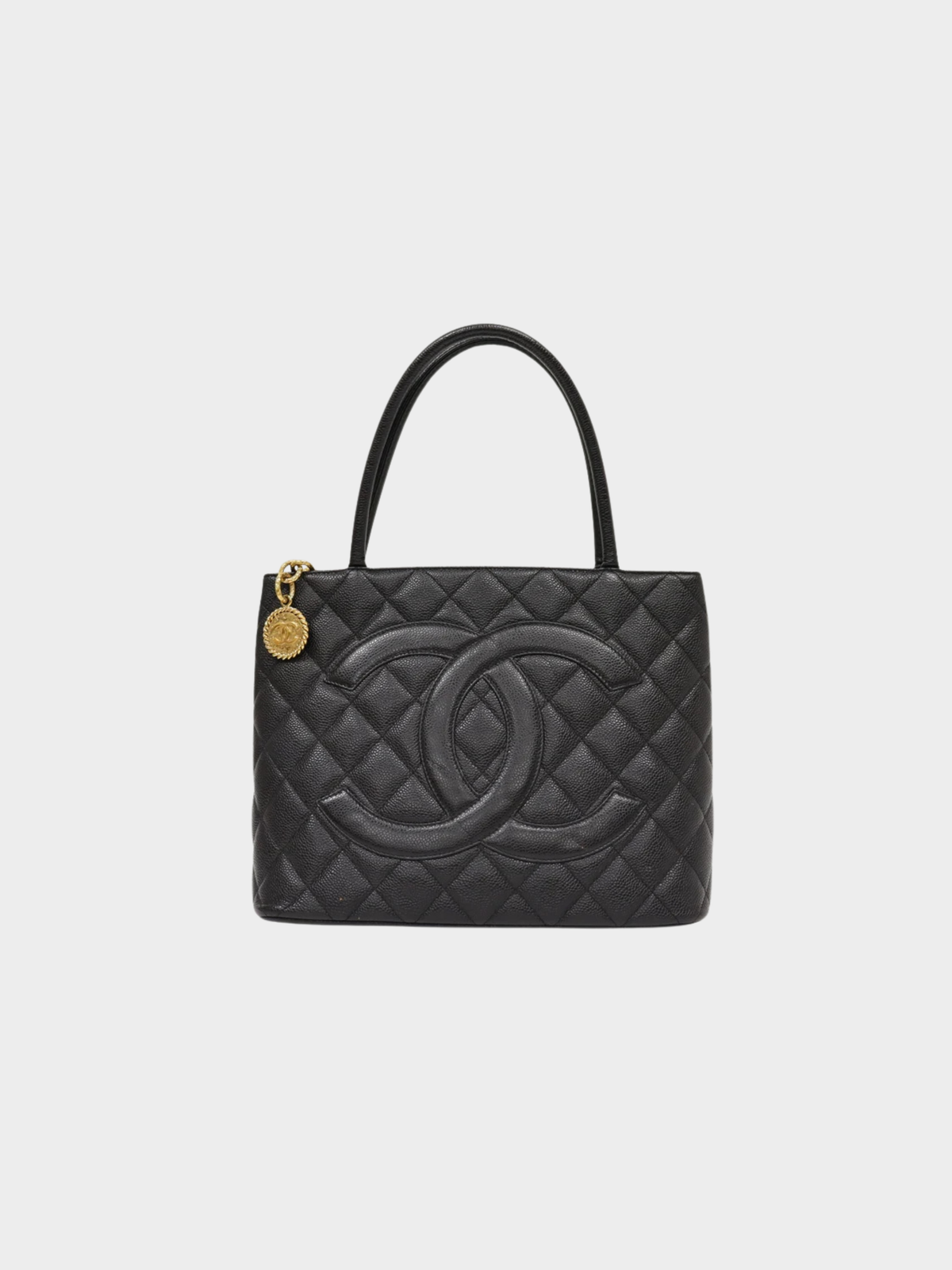Chanel 2005-2006 Black Caviar Leather Reissue Tote Bag