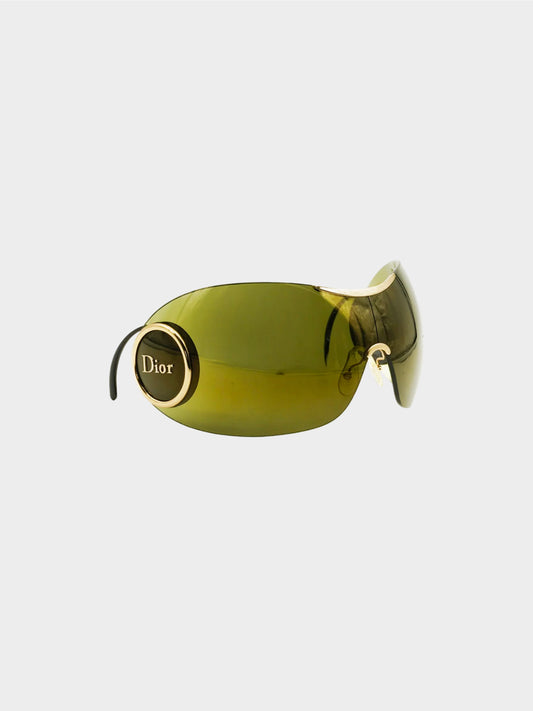 Christian Dior by John Galliano 2007 Khaki Green Sport 1 Sheild Sunglasses