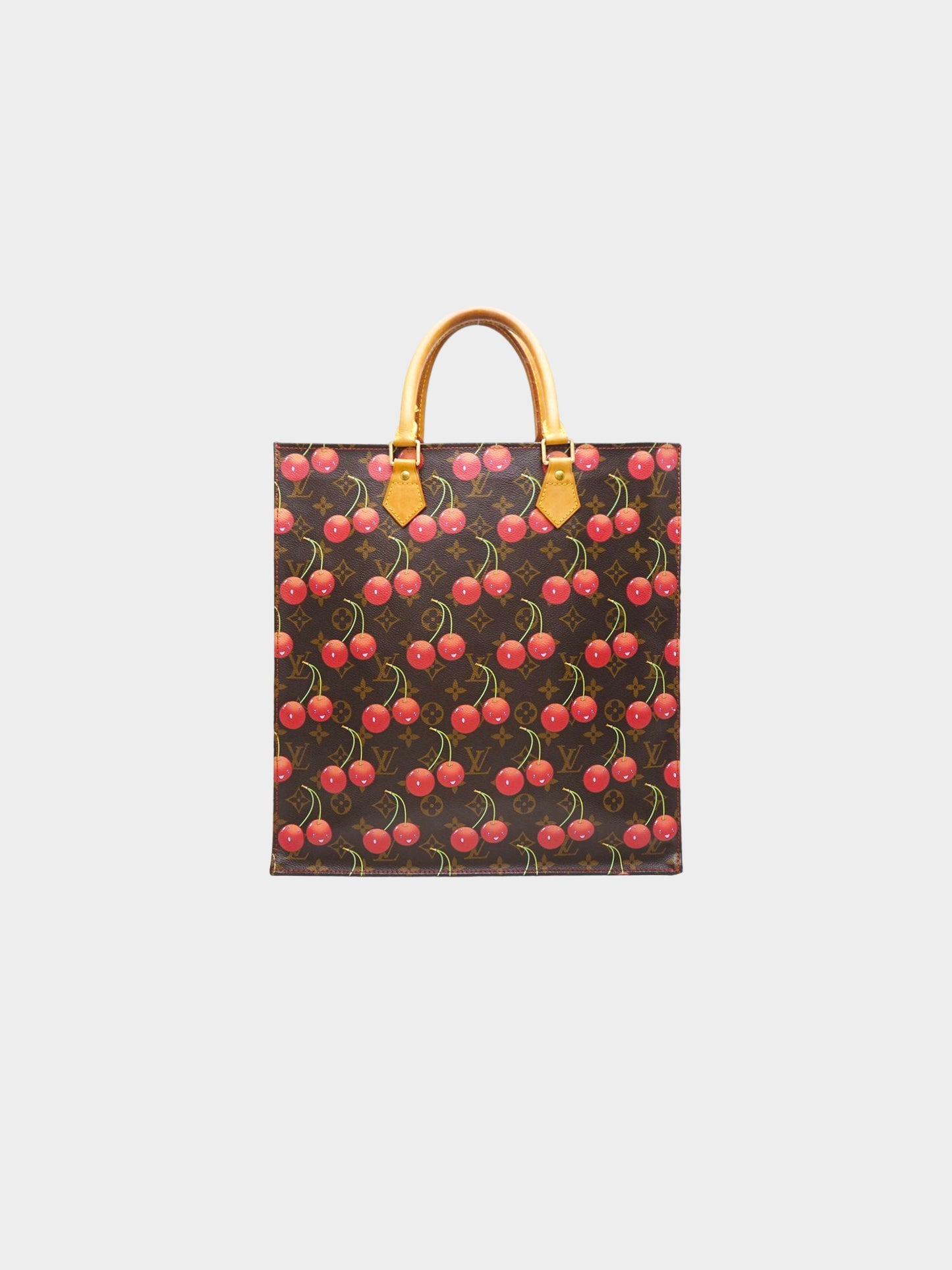 Louis Vuitton 2005 Cherry Murakami Sac Plat Tote Bag