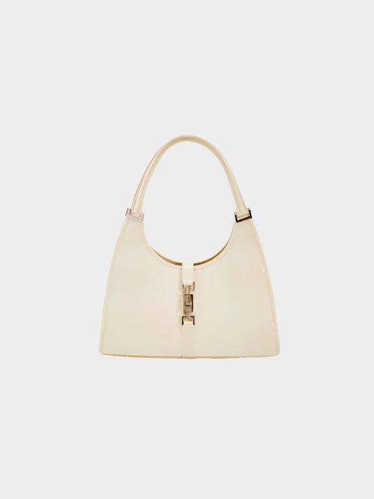 Gucci 2000s Beige Calfskin Jackie O Hobo Bag