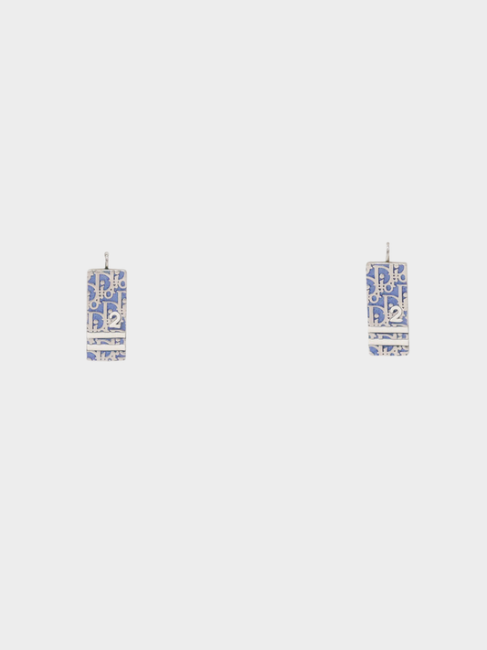 Christian Dior 2000s Blue Silver Trotter Earrings
