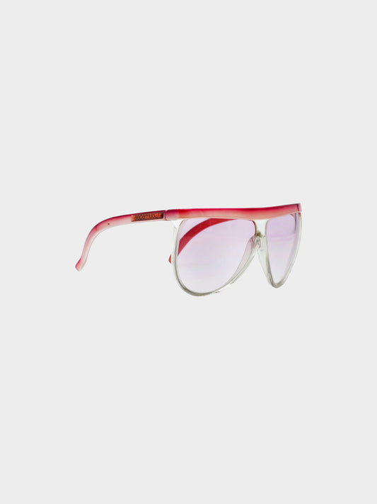 Courrèges 1970s Pink Gradient Oversized Sunglasses