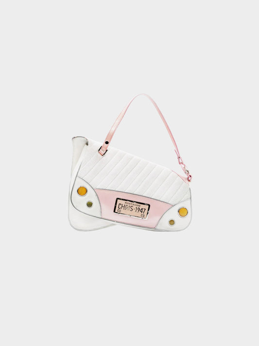 Christian Dior SS 2001 Runway White and Pink Double Saddle Cadillac 1950