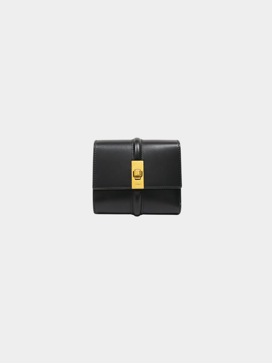 Celine 2010s Black 16 Small Tri-Fold Wallet
