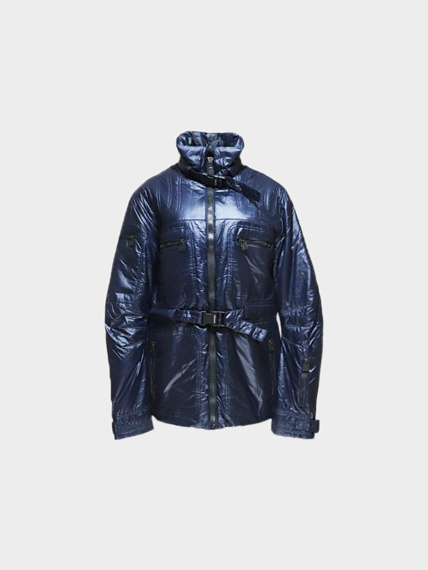 Chanel Sports Line FW 2004 Navy Padded Zip-up Jacket