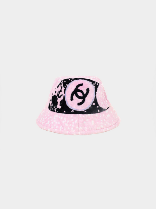 Chanel 2000s Pink Terrycloth Bucket Hat