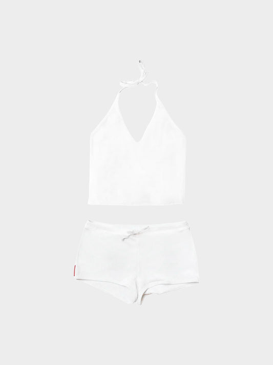 Prada 2000s Sports Rare Ribbed White Set