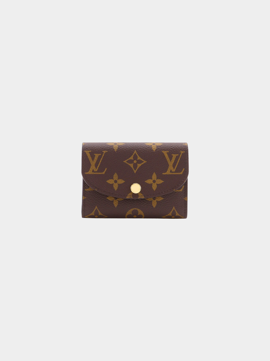 Louis Vuitton 2010s Brown Fuchsia Monogram Portomone Rosalie Coin Purse
