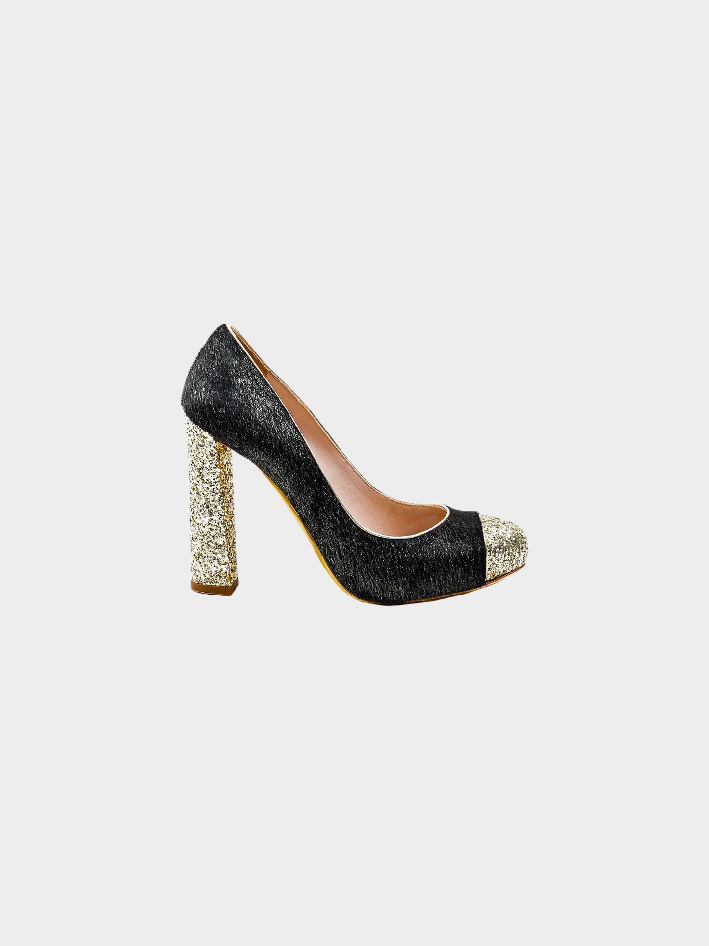 Miu Miu 2011 Calzature Donna Cavallino Lame Ponyhair Glitter Pumps