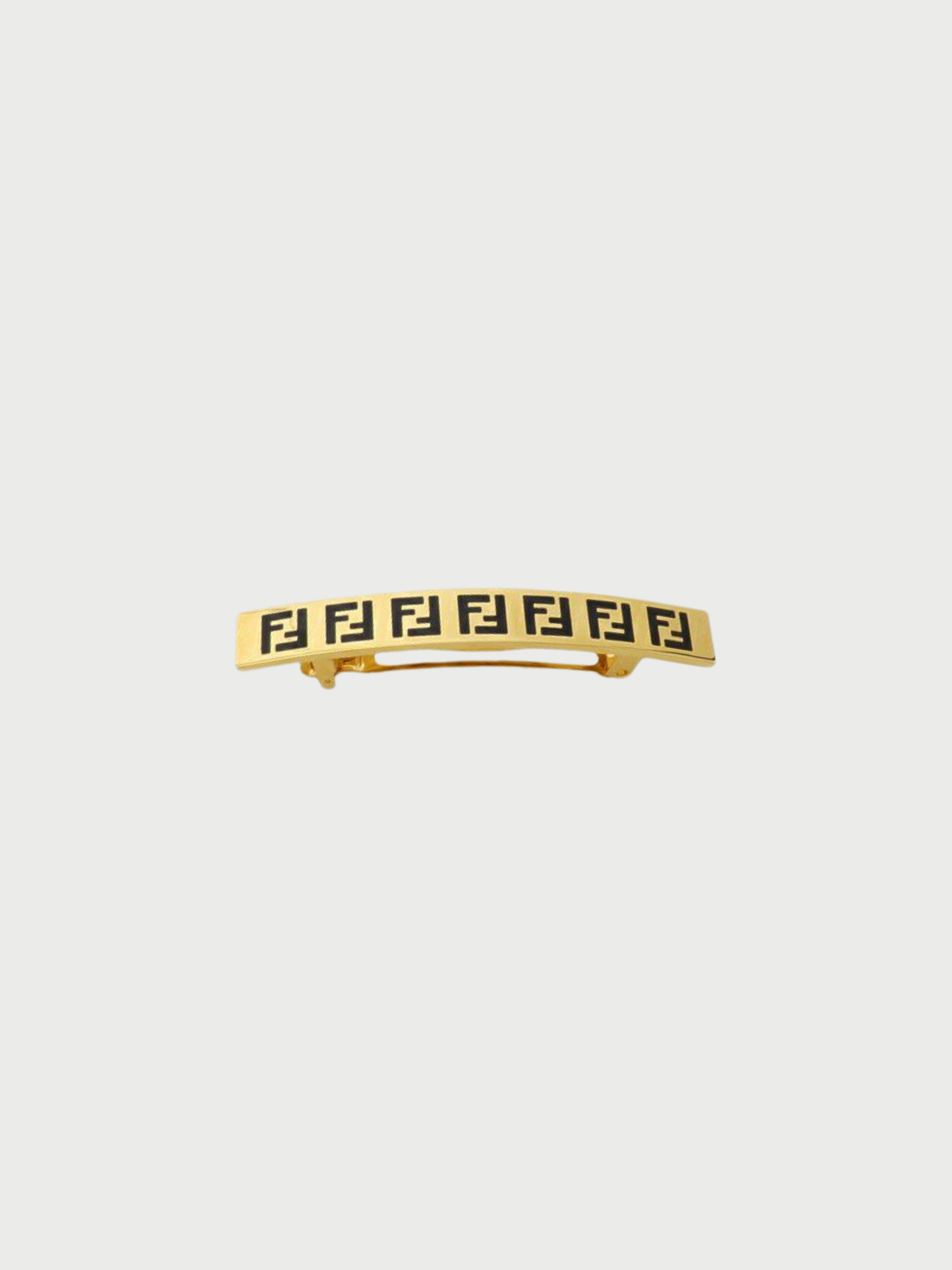 Fendi 2000s Gold Black COCO Barrette