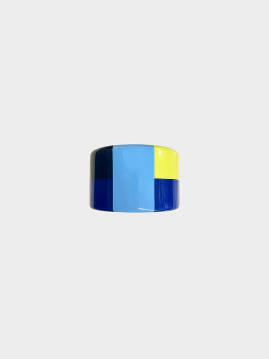 Hermès 2020s Color Block Lucite Wide Bangle