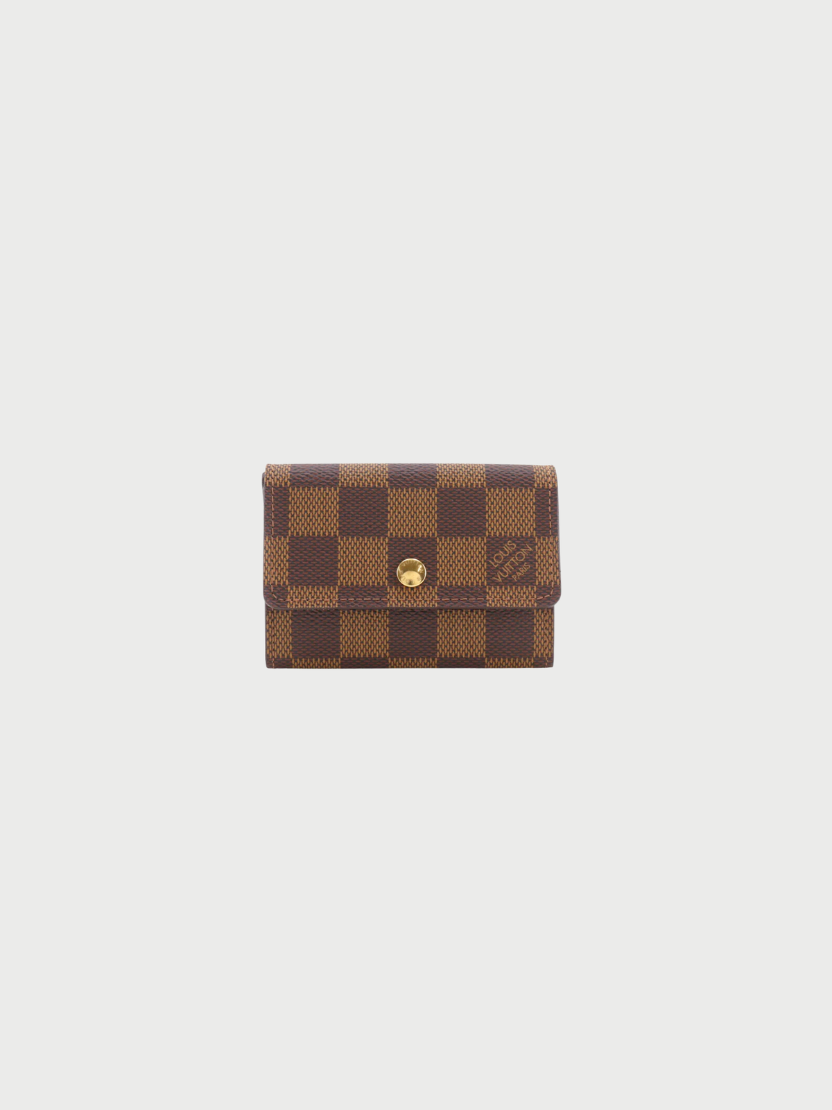 Louis Vuitton 2003 Brown Damier Ebene Portomone Plat Coin Purse